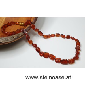 Kette Bernstein cognac-farbig